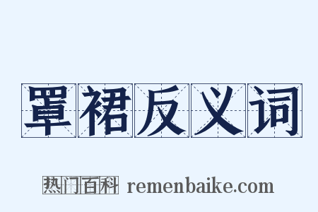 罩裙反义词是什么意思的图片